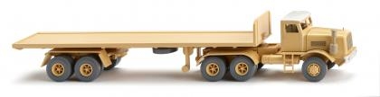 Wiking 055408 - H0 - Kaelble Flachpritschensattelzug - sandgelb